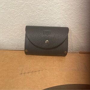 Black Pebbled Leather Card Holder